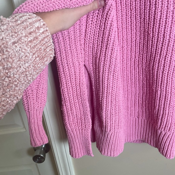 Aerie size small pink chenille campfire sweater - Picture 4 of 7